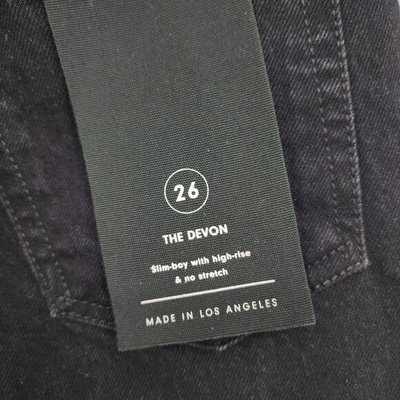 GRLFRND Button Fly Skinny Leg Devon Boyfriend Jean in Late Night Recall Size 26 - Picture 5 of 9